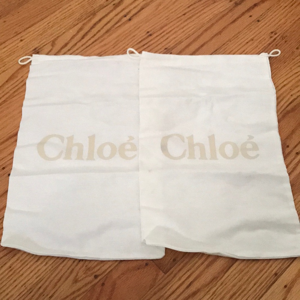 Chloe dustbags with authenticity cards